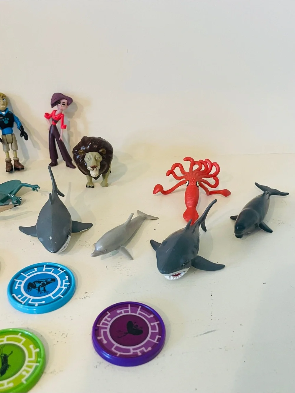 Wild Kratts Action Figure Lot Set of 15 Animals People 11 Power Discs 2014